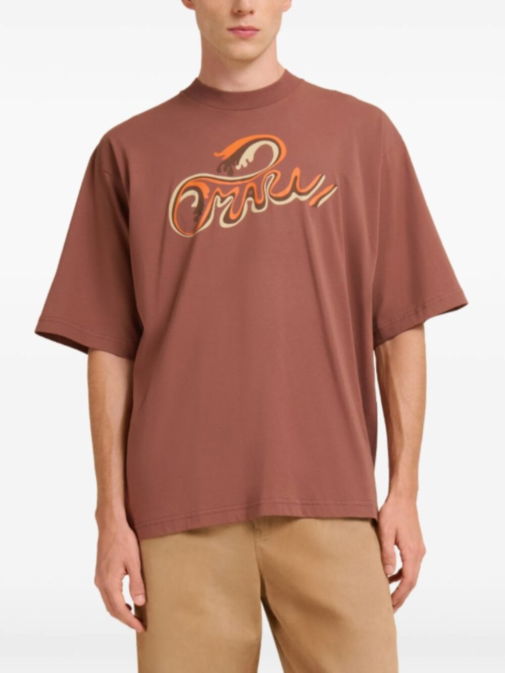 BNWT SS26 MARNI LOGO WAVES PRINT ON JERSEY TSHIRT 50 & 52